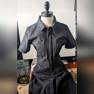 BDG Black Collared Jumpsuit